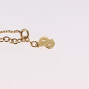 Christian Dior Pearl tTop Necklace Metal Gold Tone Auth SW2495-14