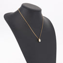 Christian Dior Pearl tTop Necklace Metal Gold Tone Auth SW2495-15