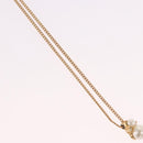 Christian Dior Pearl tTop Necklace Metal Gold Tone Auth SW2495-4