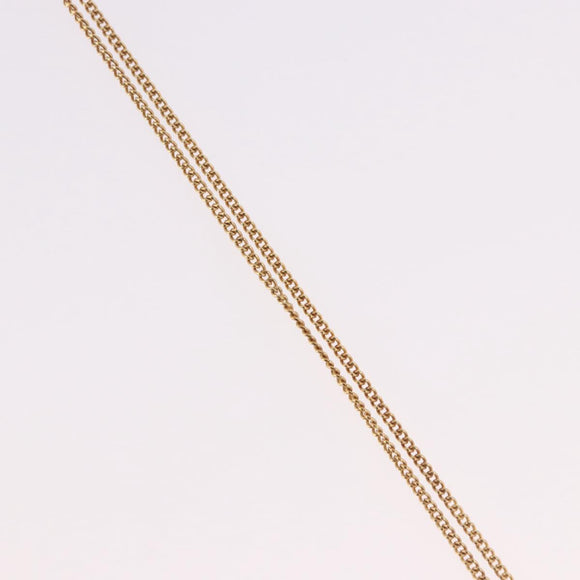 Christian Dior Pearl tTop Necklace Metal Gold Tone Auth SW2495