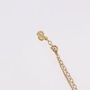Christian Dior Pearl tTop Necklace Metal Gold Tone Auth SW2495-7