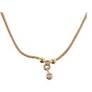 Christian Dior Snake Chain Necklace Metal Gold Tone Auth SW2518-1