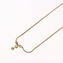 Christian Dior Snake Chain Necklace Metal Gold Tone Auth SW2518-10