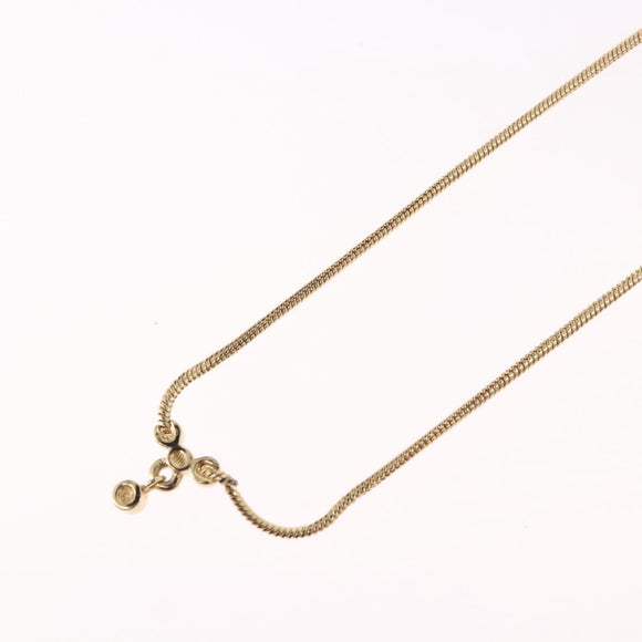 Christian Dior Snake Chain Necklace Metal Gold Tone Auth SW2518
