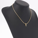 Christian Dior Snake Chain Necklace Metal Gold Tone Auth SW2518-14