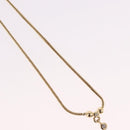 Christian Dior Snake Chain Necklace Metal Gold Tone Auth SW2518-4