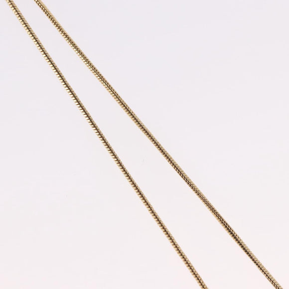 Christian Dior Snake Chain Necklace Metal Gold Tone Auth SW2518