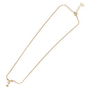 Christian Dior Snake Chain Necklace Metal Gold Tone Auth SW2518-8