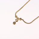 Christian Dior Snake Chain Necklace Metal Gold Tone Auth SW2518-9