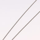 Christian Dior Rope Circle Logo Necklace Metal Silver Auth SW2521-11