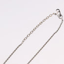 Christian Dior Rope Circle Logo Necklace Metal Silver Auth SW2521-12