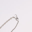 Christian Dior Rope Circle Logo Necklace Metal Silver Auth SW2521-13