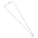 Christian Dior Rope Circle Logo Necklace Metal Silver Auth SW2521-2