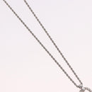 Christian Dior Rope Circle Logo Necklace Metal Silver Auth SW2521-4