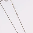 Christian Dior Rope Circle Logo Necklace Metal Silver Auth SW2521-6