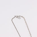 Christian Dior Rope Circle Logo Necklace Metal Silver Auth SW2521-7