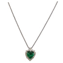 Christian Dior Colored Stone Necklace Metal Silver Auth SW2523-1