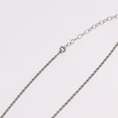 Christian Dior Colored Stone Necklace Metal Silver Auth SW2523-12