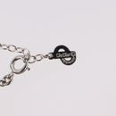 Christian Dior Colored Stone Necklace Metal Silver Auth SW2523-14