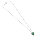 Christian Dior Colored Stone Necklace Metal Silver Auth SW2523-2