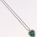 Christian Dior Colored Stone Necklace Metal Silver Auth SW2523-4
