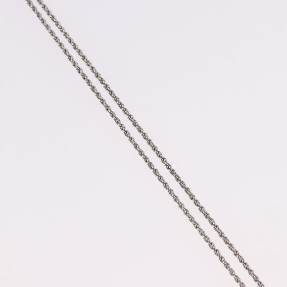 Christian Dior Colored Stone Necklace Metal Silver Auth SW2523