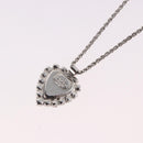 Christian Dior Colored Stone Necklace Metal Silver Auth SW2523-9