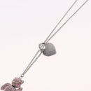 Christian Dior Bear Motif Necklace Metal Silver Auth SW2524-11
