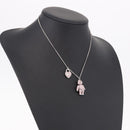 Christian Dior Bear Motif Necklace Metal Silver Auth SW2524-16