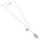 Christian Dior Bear Motif Necklace Metal Silver Auth SW2524-2