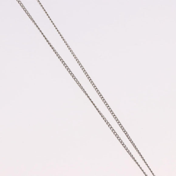 Christian Dior Bear Motif Necklace Metal Silver Auth SW2524