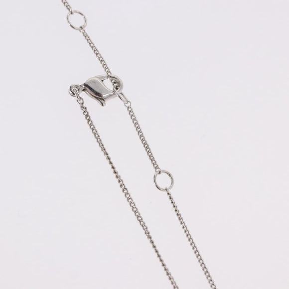 Christian Dior Bear Motif Necklace Metal Silver Auth SW2524