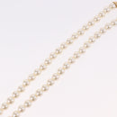 Christian Dior Pearl Necklace Metal White Gold Auth SW2525A-10