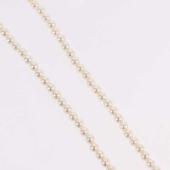 Christian Dior Pearl Necklace Metal White Gold Auth SW2525A