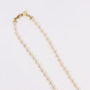 Christian Dior Pearl Necklace Metal White Gold Auth SW2525A-6