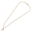 Christian Dior Pearl Necklace Metal White Gold Auth SW2525A-7