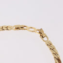 Christian Dior Lacquer Design Choker Necklace Metal Gold Tone Auth SW2529-15