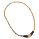 Christian Dior Lacquer Design Choker Necklace Metal Gold Tone Auth SW2529-2