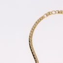 Christian Dior Lacquer Design Choker Necklace Metal Gold Tone Auth SW2529-5