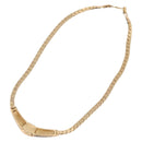 Christian Dior Lacquer Design Choker Necklace Metal Gold Tone Auth SW2529-9