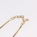 Christian Dior Oval Pearl Choker Necklace Metal Gold Tone Auth SW2530-11
