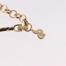 Christian Dior Oval Pearl Choker Necklace Metal Gold Tone Auth SW2530-12