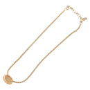Christian Dior Oval Pearl Choker Necklace Metal Gold Tone Auth SW2530-7
