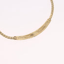 Christian Dior Choker Necklace Metal Gold Tone Auth SW2531-10