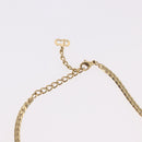 Christian Dior Choker Necklace Metal Gold Tone Auth SW2531-13