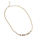 Christian Dior Choker Necklace Metal Gold Tone Auth SW2531-2