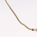 Christian Dior Choker Necklace Metal Gold Tone Auth SW2531-4