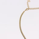 Christian Dior Choker Necklace Metal Gold Tone Auth SW2531-5