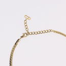 Christian Dior Choker Necklace Metal Gold Tone Auth SW2531-6