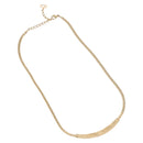 Christian Dior Choker Necklace Metal Gold Tone Auth SW2531-9